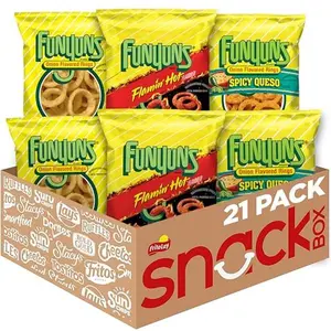 Funyuns Onion Flavored Rings, 3 Flavor Variety Pack, 0.75 Ounce (Pack of 21)