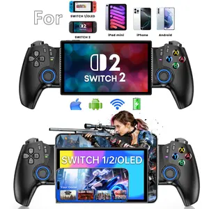 Switch Controller Compatible with Switch 2/Switch/OLED/Android/iPhone, Wireless Switch Controller One-Piece Joypad with Hall Effect Joysticks/Hall Triggers Support Xbox Cloud, Steam Link, GeForce Now