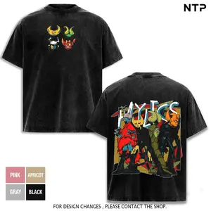 Collection HYLICS Graphic Tee Oversized Acid Washed Soft Cotton Shirt, Sweater, Hoodie Streetwear Casual Menswear Unisex Summer Clothing Gift for Anime Fans Apparel Pieces