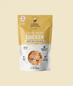 Canine Cravers Single Ingredient Air Dried Dog Treats – Farm Fresh Chicken Breast 5.3 oz Bag