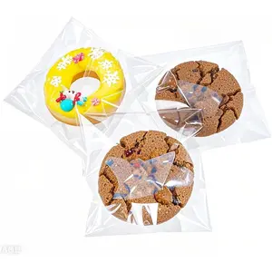 100 count 4 x 4Inch Self Sealing Clear Cellophane Single Cookies Bags  Covered Strawberries Bags Browine Macaron BagTreat Packaging for Soap Birthday Party Favors Christmas