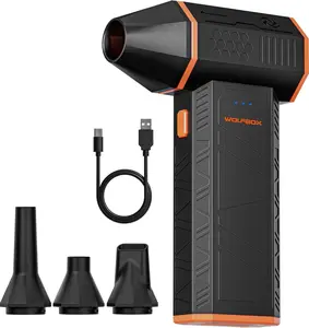 Lumanux WOLFBOX MF50 Electric Air Duster Mini Blower Turbo Fan for PC Toys and Car Wireless USB Rechargeable