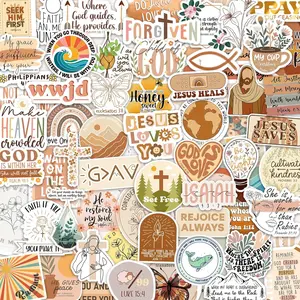 160pcs Boho Christian Stickers Inspirational Bible Verse Stickers, Waterproof Vinyl Faith & Jesus Decals for Journaling Bibles Water Bottle Scrapbook Laptop Gifts for Kids