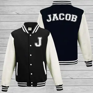 Personalised Kids & Adults Varsity Jacket - Personalised with name and Initial - Baseball style Jacket - Kids Jacket - Unisex Jacket