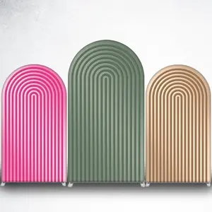 15-day 2D Flat Delivery Gradient Rainbow Arch Backdrop Cover for Coquette and Birthday Party Photo Booth