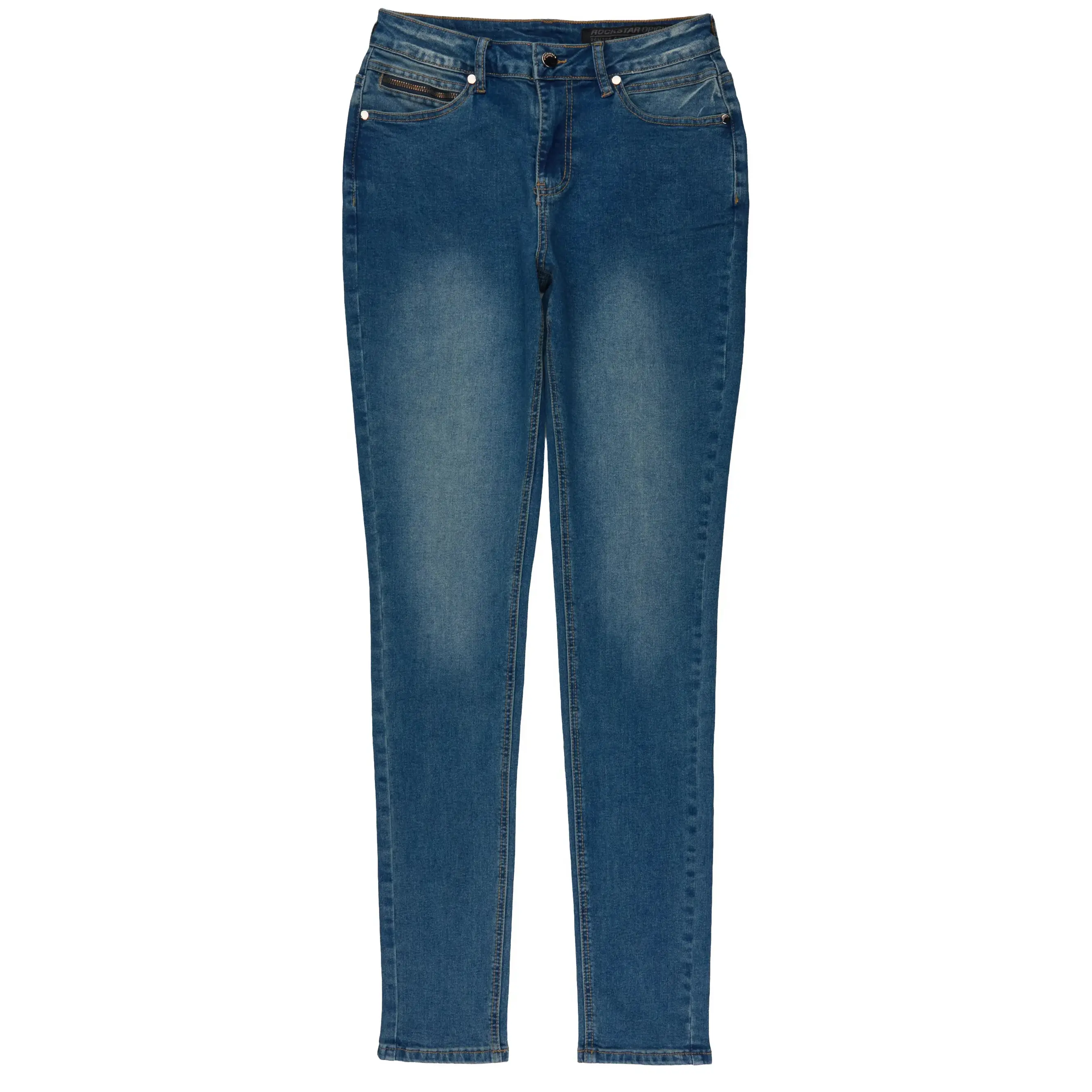 Keshona Med. Wash High Rise Stretch Skinny Jean