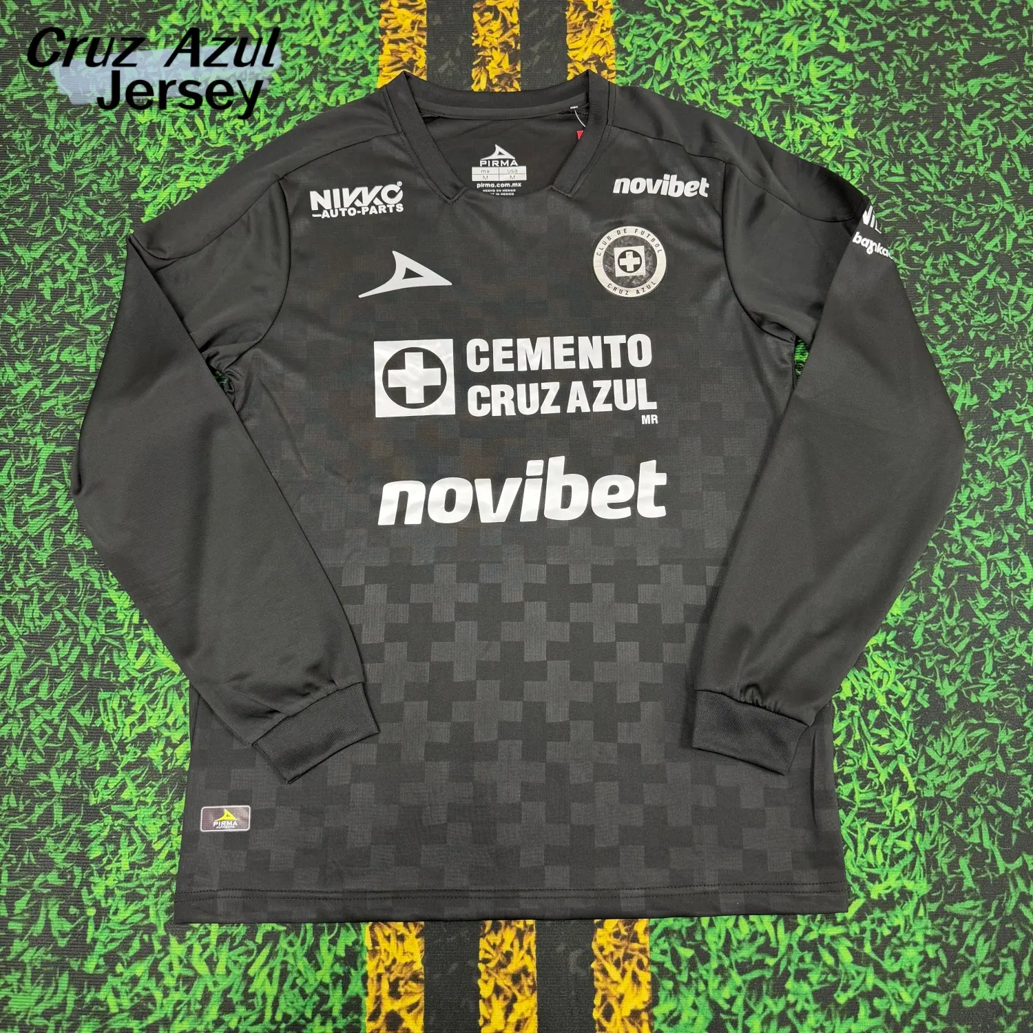 2526 LIGAMX Cruz Azul Away Black Long Sleeve Mexico Jersey, Fan Edition Professional Soccer Top for Sports & Outdoor Use, Soccer Jerseys, Performance, Full-Length