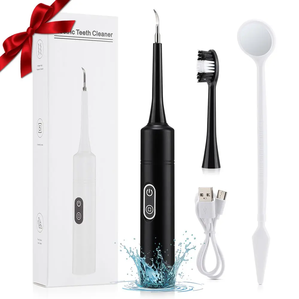 Electric Dental Scaler, Dental Cleaner, Teeth Cleaner, Teeth Cleaning Machine, Home Tooth Cleaning Tool, Sonic Vibration, Fresh Breath, 5 Adjustable Modes, Ipx6 Waterproof, Oral Care, Holiday Gift