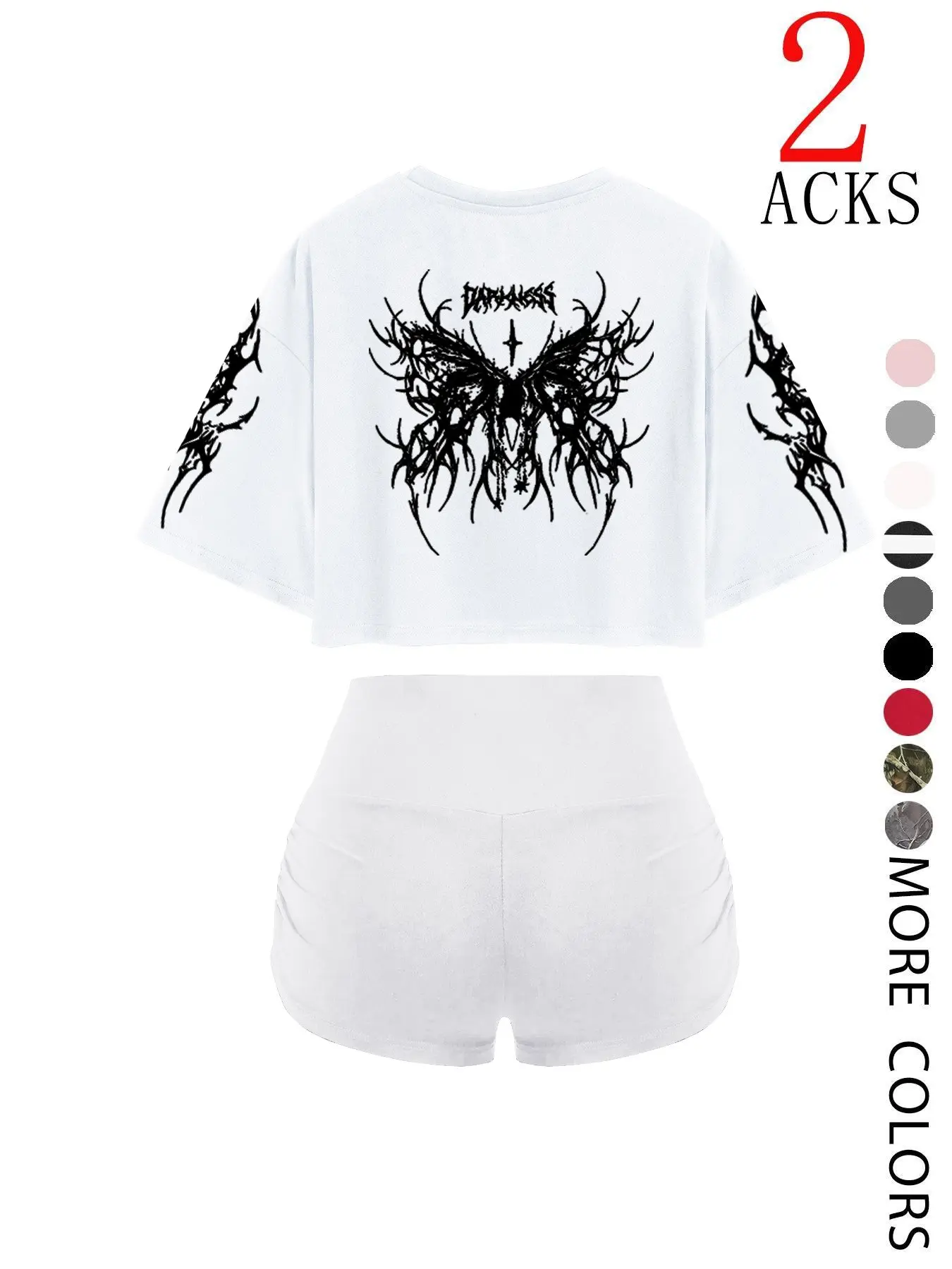 Women's Fitness Shorts Set, Elastic Waistband Design, Casual & Gym Wear, Gymwear Workout, Perfect for Daily Use, Comfortable Women's Underwear, Athletic Shorts Set, Active Sportswear