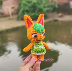 Tangy Animal Crossing Crochet Doll - Female Cat Animal Crossing Character Amigurumi - Peppy Cat Villager Amigurumi - Animal Stuffed Toy