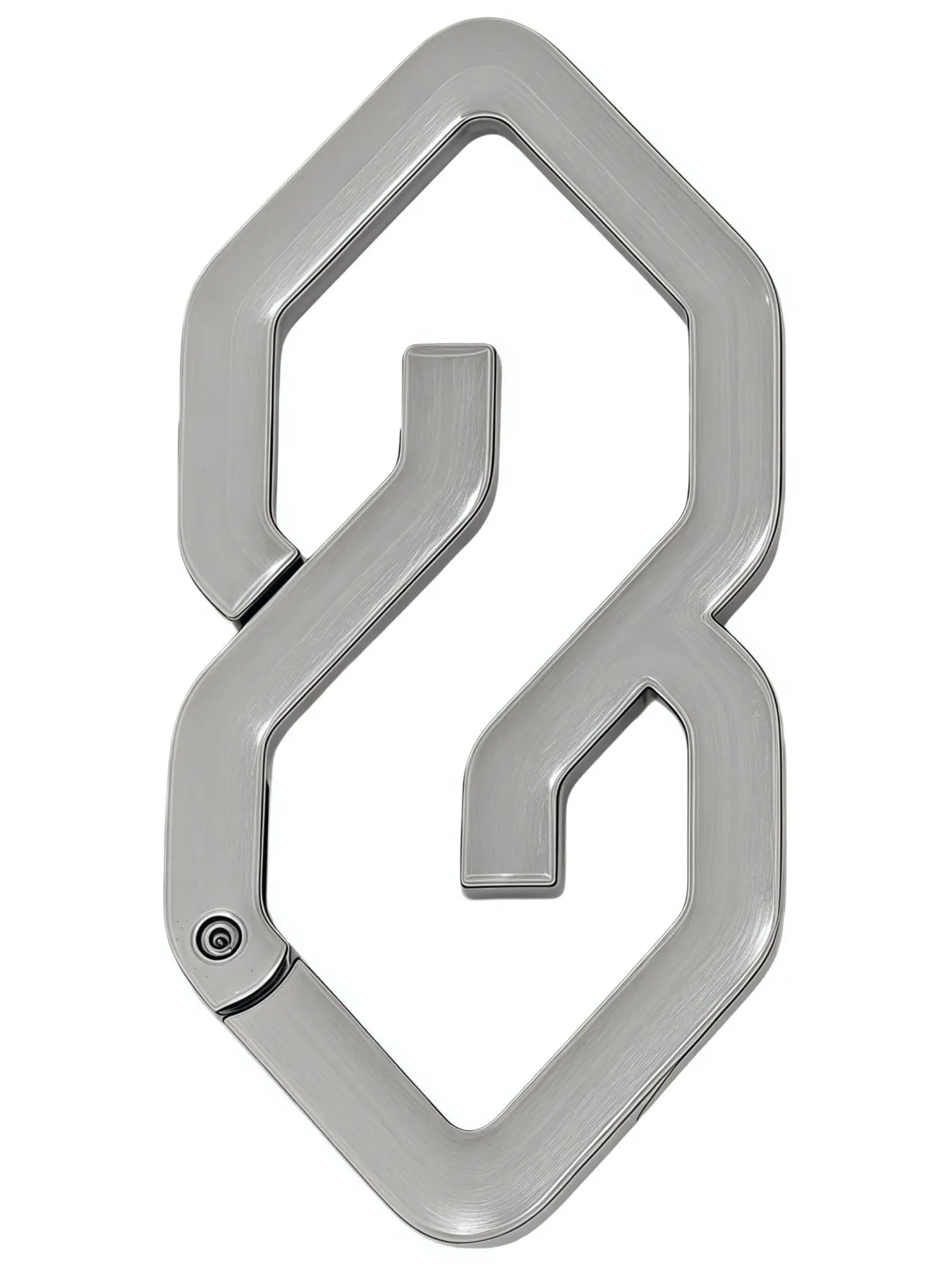 1pc Original S-Type Closed Metal Authentic Zinc Alloy Keychain For Bags Pendant, High-End Design Bag Accessory Purse Accessories, Spring Snap Head Waist Belt Buckle Decoration
