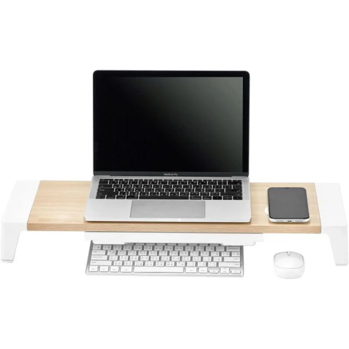 212 MAIN Wireless Charging Wooden Computer Stand, Ergonomic Home Office Desk Accessory for Laptops & PCs, Computer Stand For Laptop, Laptop Stands
