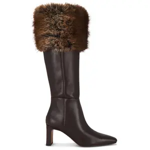 Sam Edelman Sylvia Cozy Boot in Chocolate Brown & Brown Multi