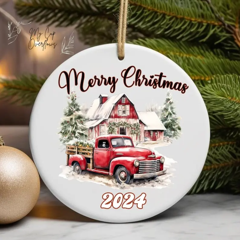 2024 Christmas Ceramic Ornament, 2024 Year in Review Ceramic Ornament, Events Ornament