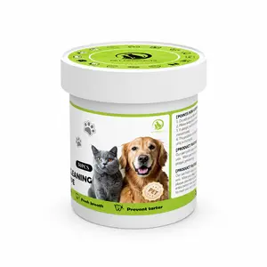 Pet Teeth Cleaning Wipes for Dogs & Cats, Vet-Recommended Remove Bad Breath & Plaque & Tartar Buildup, Dog Tooth Brushing Kit, Dog Breath Freshener, Dogs Toothbrush & Toothpaste Alternatives