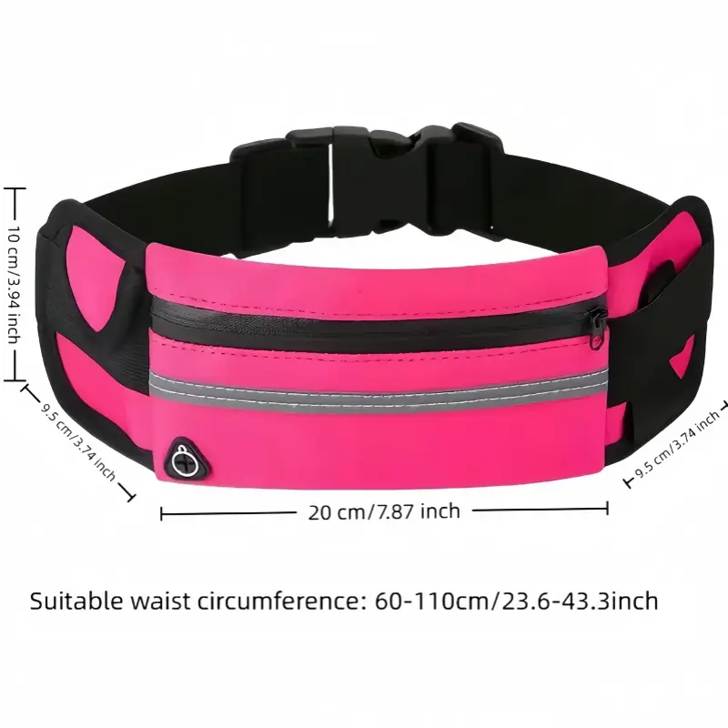 Unisex Adjustable Outdoor Running Waist Bag - 1 Count Waterproof Shock-Resistant Phone Bag, Hydration Belt for Cycling