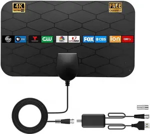 TV Antenna Indoor Digital Antenna,Portable TV Antenna for Local Channels,360Reception,Support 4K 1080p  Television with Amplifier Signal Booster for Free Channels