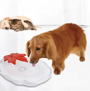 Pet Water Fountain for Cats & Small Dogs, Automatic Cat Water Dispenser Filtered Running Water Pet-Self Drinking Water with 2 Spouts, 2 Filters, 1.8 L/60 oz Water Capacity
