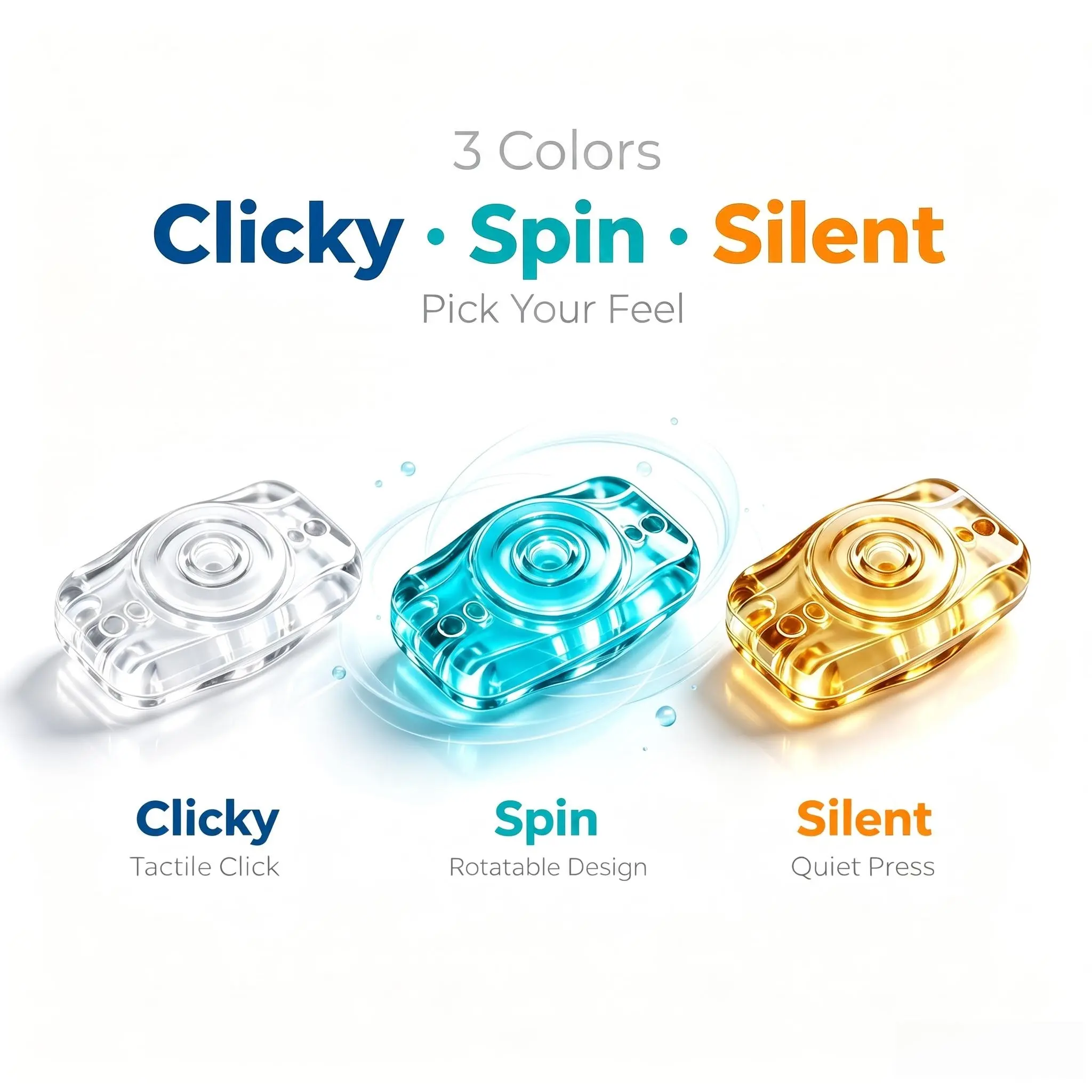 GAO STUDIO Nampoo Fidget Spinner & Slider  FIDGET TOY, pressable fidget,fidget toy,fidget clicker,stress relief gadget