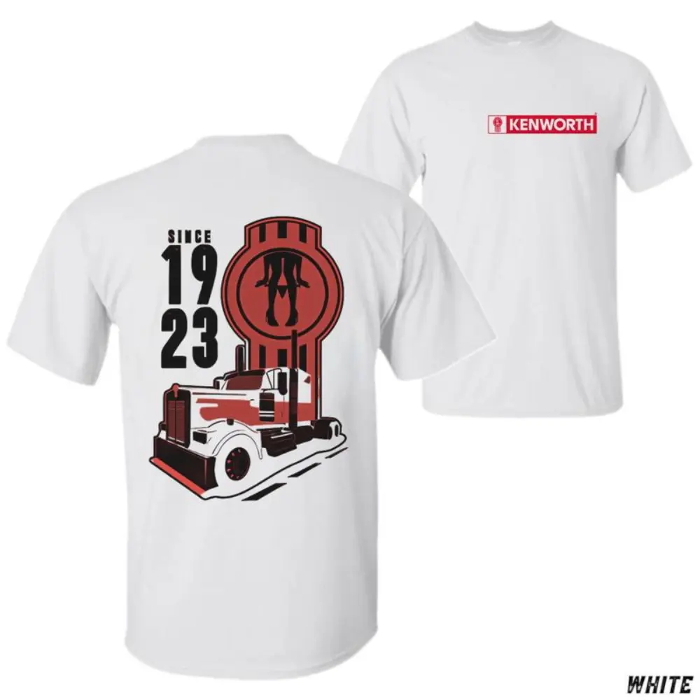 Kenworth Truck T-Shirt, Classic Red Semi Graphic with Since 1923 Logo, Kenworth Graphic Shirt for Owner Operators & Truck Drivers, Gift for Diesel Mechanics & Big Rig Fans