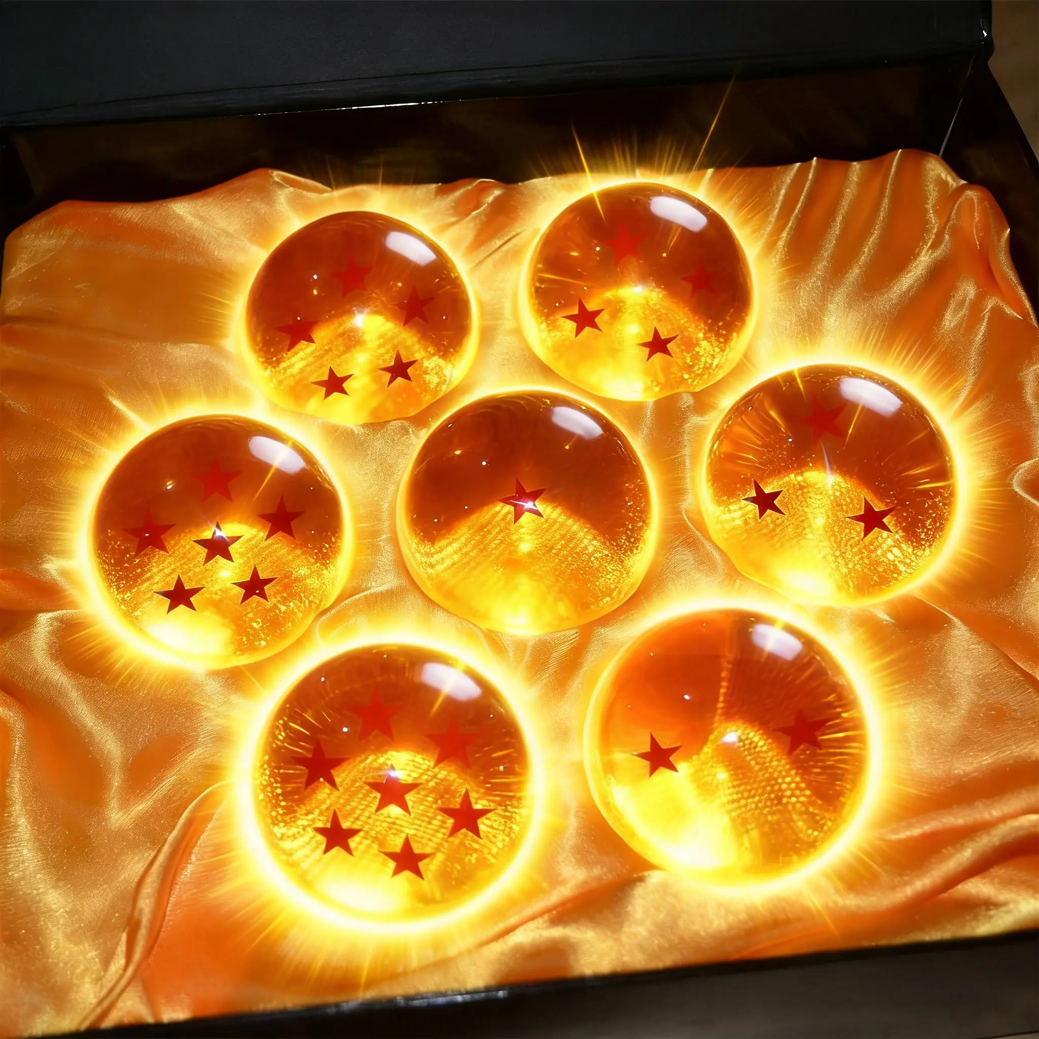 Mysterious DBZ 7-Star Crystal Ball Set - 7 4.3cm Transparent Balls with Gift Boxes, Home Decor Collectible for Decorating, Holiday Gift (Home Supplies, Figurine Themed Decor), Decorate