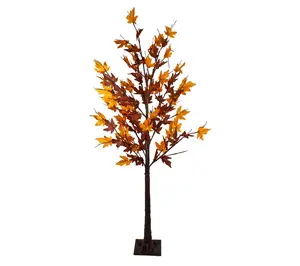 Northlight 6' LED Brown Maple Christmas Tree with Clear Lights