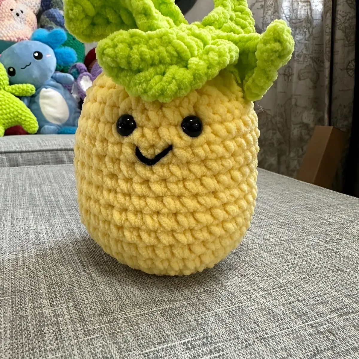 Pudgy pineapple handmade crochet plushie stuffed toy