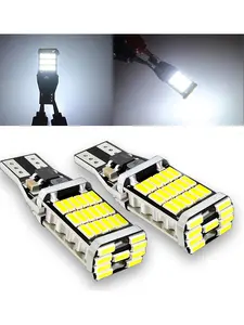 4pcs T15 W16w LED Bulbs, T10 W5w LED Lights, Canbus 12V/24v, 6500k, Car Interior/dome/trunk/license Plate/rear Lamp, Replacement Car Light