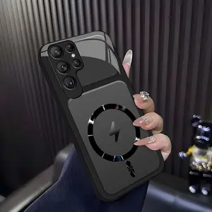 Lightning Bolt Design Gloss MagSafe Compatible Shockproof Protective Cover with Precision Magnet Ring for [Galaxy S24 Ultra] 952