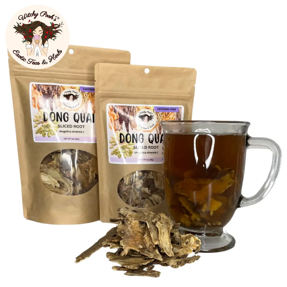 Witchy Pooh's Dong Quai Tea - Female Ginseng, Sliced Root, Caffeine Free