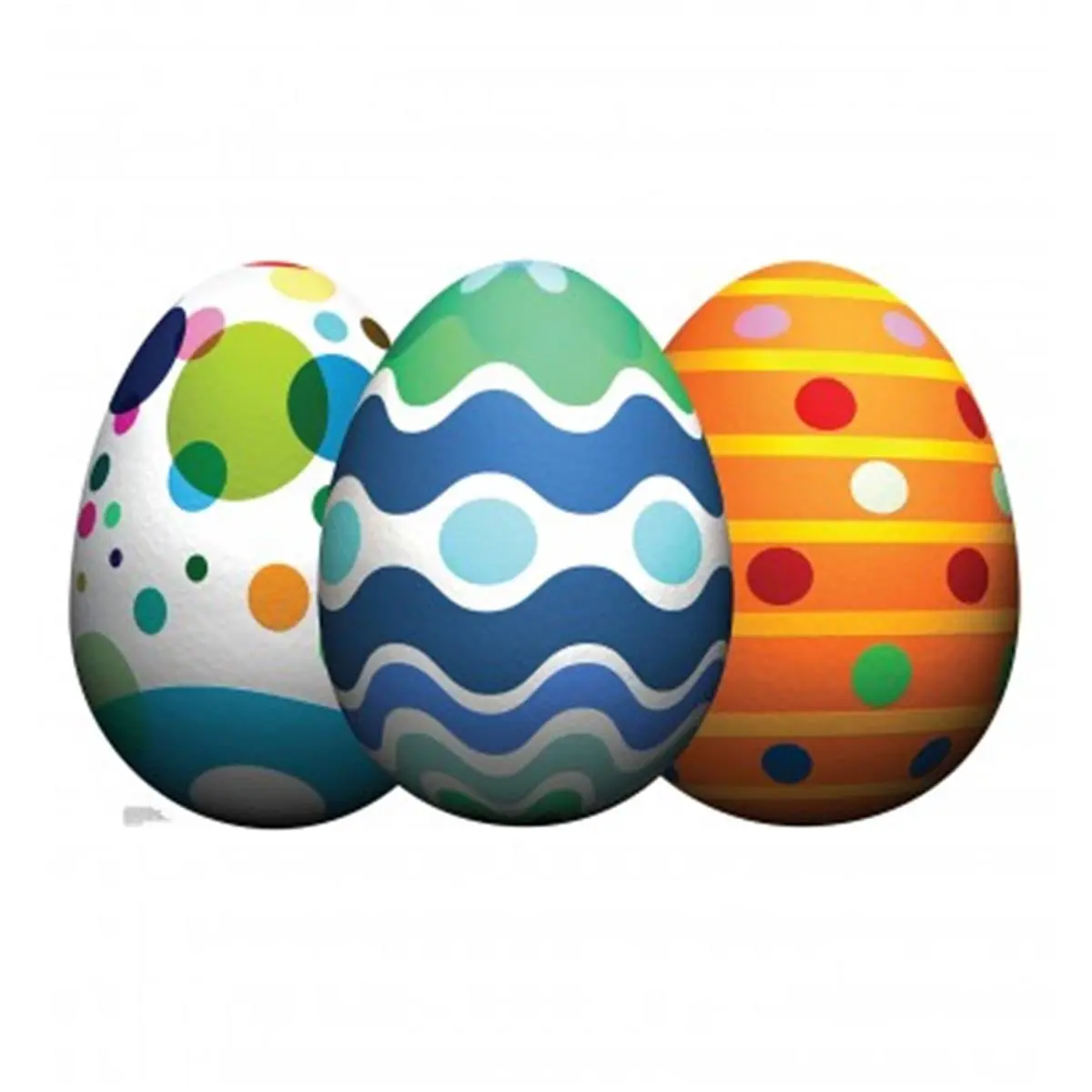 212 MAIN Large Display Colorful Lifesize 36x60 in Easter Egg Group Cardboard Standup Cutout - Front Cutout Design, Easter Celebration Decorations Supplies for Home, Party, 36 X 60 In