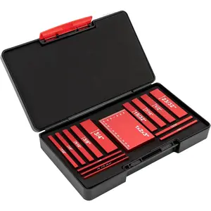 Setup Blocks Height Gauge Set, 15pcs Precision Aluminum Setup Bar for Router and Table Saw Accessories Woodworking, Set Up Bars Include Laser Engraved Size Markings, Each Block has Different Thickness