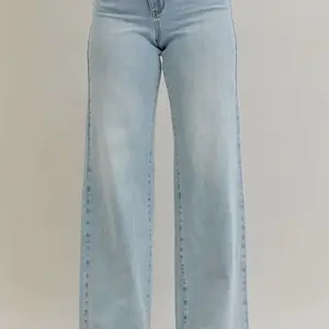High Waisted Wide Criss-Cross Jeans by Judy Blue