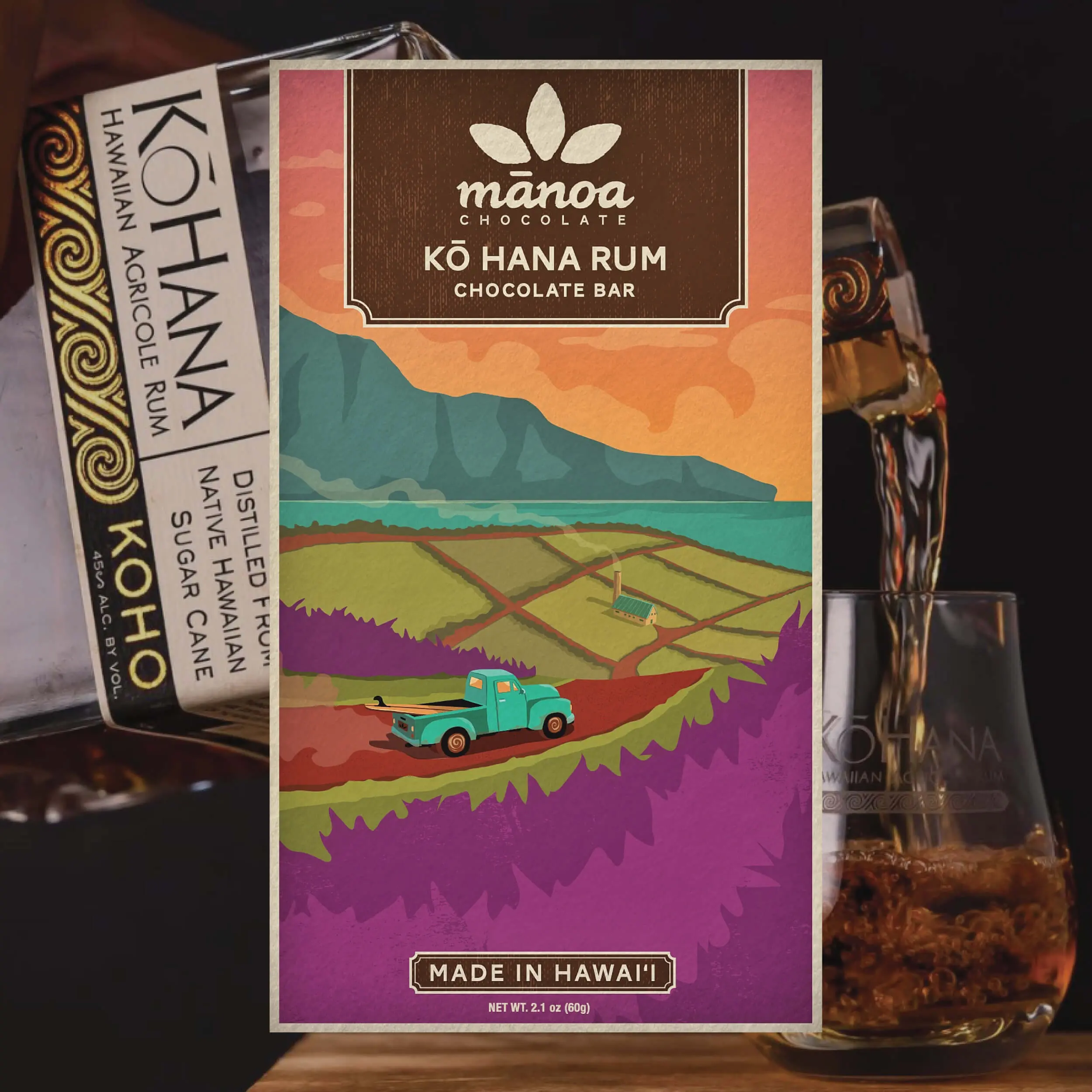 Kohana Rum Chocolate Bar 80%
