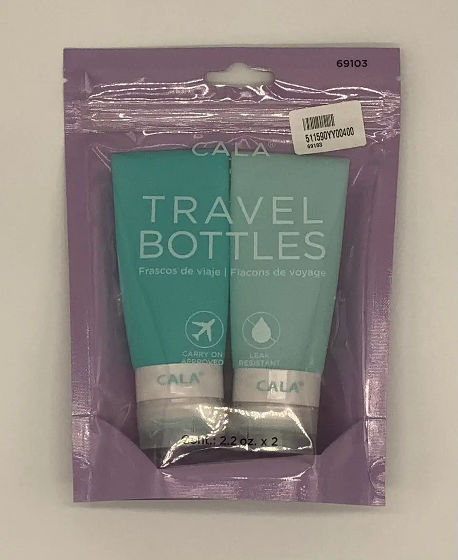 Cala 2 pk Travel Bottles 2.2 oz each