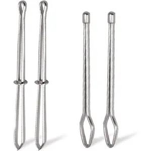 4 count Bodkin Drawstring Threaders,Metal Drawstring Threader Tweezers Easy Quick Insert Drawstring DIY Rope Threader Clip Bodkin Sewing Tool for Sweatpants,Hoodies,Swim Trunks