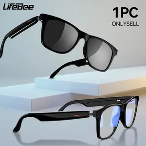 LFEBEE Smart Glasses, 1 Count Wireless-compatible Wearable Smart Glasses with Voice Control, UV Protective Glasses for Outdoor Sports, Smart Eyewear