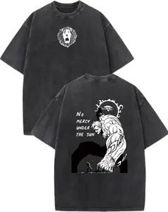 Seven Deadly Sins Escanor Oversized Tee - "Who Decided That" Pride Sin Retro Graphic Heavy Cotton Unisex Anime Streetwear Gift For Fans