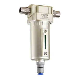 VEVOR Air Compressor Filter, 1/2 NPT Air-Dryer for Compressor with 5m Brass Filter Element, Auto-Drain Air Compressor Water Separator 175 PSI Max Working Pressure, Aluminum Alloy Bowl