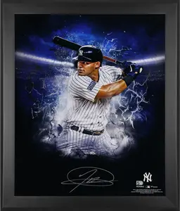 Jasson Dominguez New York Yankees Framed Autographed 20" x 24" In Focus Photograph - Fanatics Authentic Certified