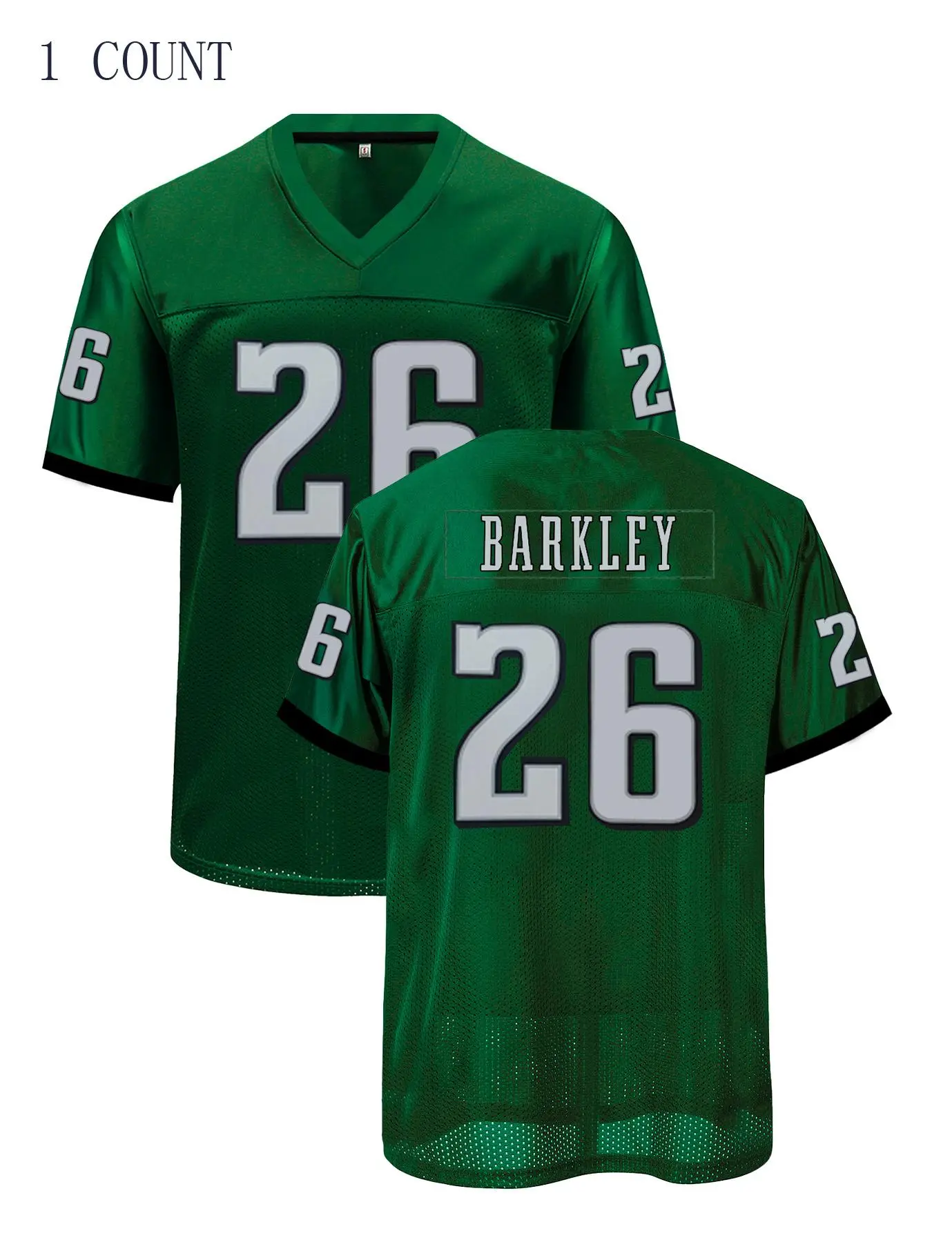 Men's Number & Letter Embroidered V Neck Short Sleeve Football Jersey, Loose Casual Comfy T-Shirt for Summer, Men's Top for Daily Wear, Sport Top, Casual Sports Jersey, Football Shirts