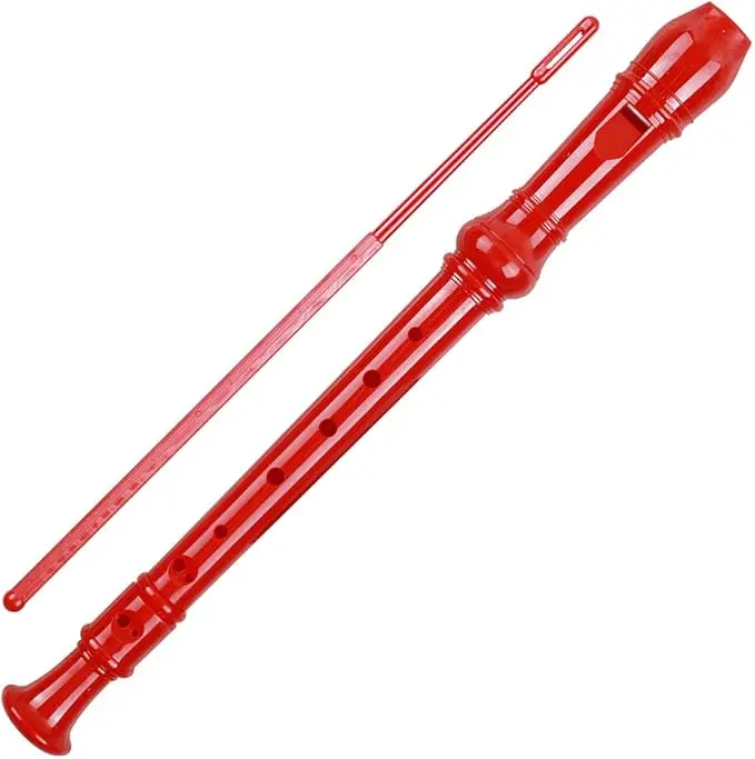 Mother's Day Gift Soprano Descant Recorder 8-Hole ABS Clarinet German Style Treble Flute in C Key with Fingering Chart