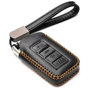 Vitodeco Genuine Leather Smart Key Fob Case Cover Protector Compatible for Lexus UX, NX, RX, GX, LX, is, ES, GS, LS (2014-2021) - 4-Button