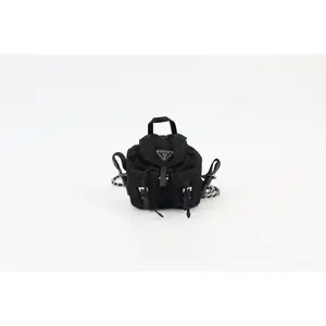 Pre-owned Nylon Shoulder Bags Prada Black Re Mini Backpack Crossbody Bag 1BH029 (B016551230H)