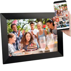 FRAMEO 10.1 Inch Digital Picture Frame, Smart WiFi Digital Photo Frame 1280x800 IPS LCD Touch Screen,Share Photos/Videos and Send Best Wishes via Free App【valentine gifts】