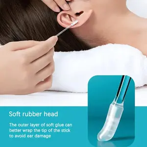 24Pc Disposable Silicone Ear Pick Remover sticky EarWax For Kids Olders Adult S/L Ear Cleaner Reusable Adhesive Earpick
