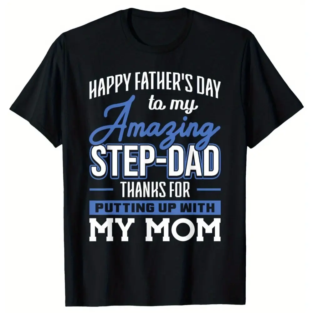 NO.BRAND Men's Slogan T-Shirt, Soft Pure Cotton Casual Streetwear Tee for Sports, Round Neck Father's Day Gift for Dads