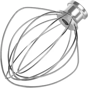 K45WW 6-Wire Whip Attachment Fits  Tilt  Stand Mixer - Egg Heavy Cream Beater, Cakes Mayonnaise Whisk for Kitchen Aid Mixer Accessory Replacement