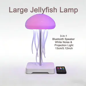 Large Jellyfish Lamp RGB Projection Bluetooth-compatible Speaker Sleep Noise USB Charging 4800mah Room Relaxation Gift