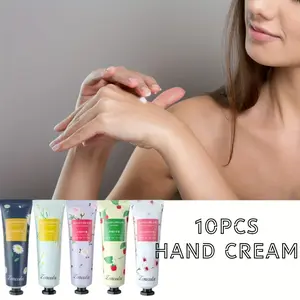 10-piece hand cream set, scented hand cream, suitable for dry and cracked hands, travel-sized mini moisturizing cream with shea butter, perfect for holiday gifts and Mother's Day gifts, moisturizing for spring and summer without being greasy.